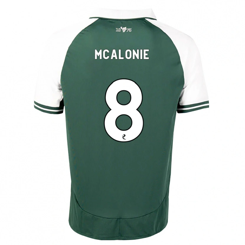 DanxenキッズMichaela Mcalonie#8シーグリーン白ホームシャツ2026/27ジャージーユニフォーム