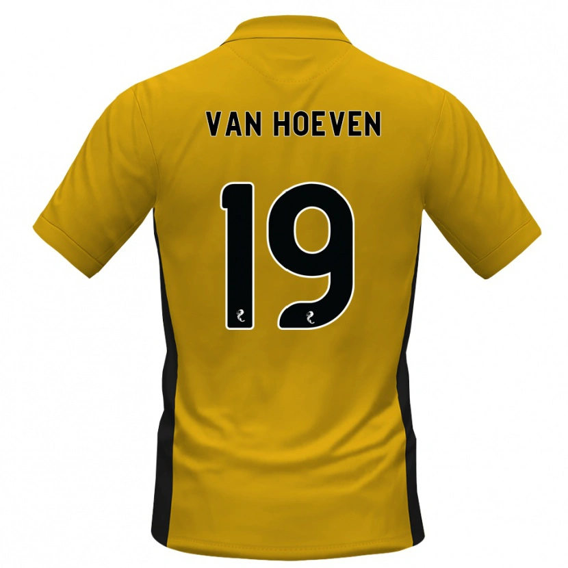 DanxenキッズBradly Van Hoeven#19オレンジ黒ホームシャツ2026/27ジャージーユニフォーム