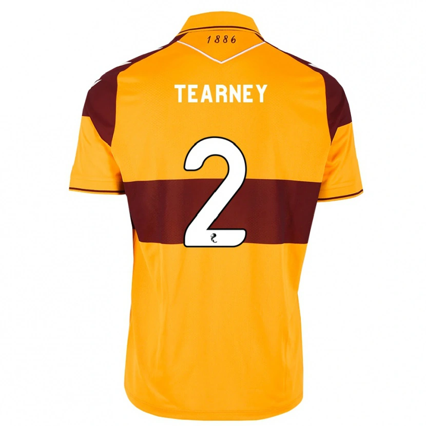 DanxenキッズAiden Tearney#2マルーン オレンジホームシャツ2026/27ジャージーユニフォーム