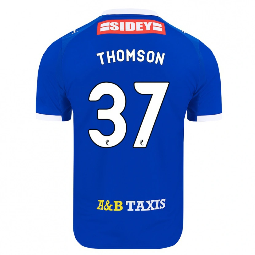 DanxenキッズKyle Thomson#37青赤黄ホームシャツ2026/27ジャージーユニフォーム