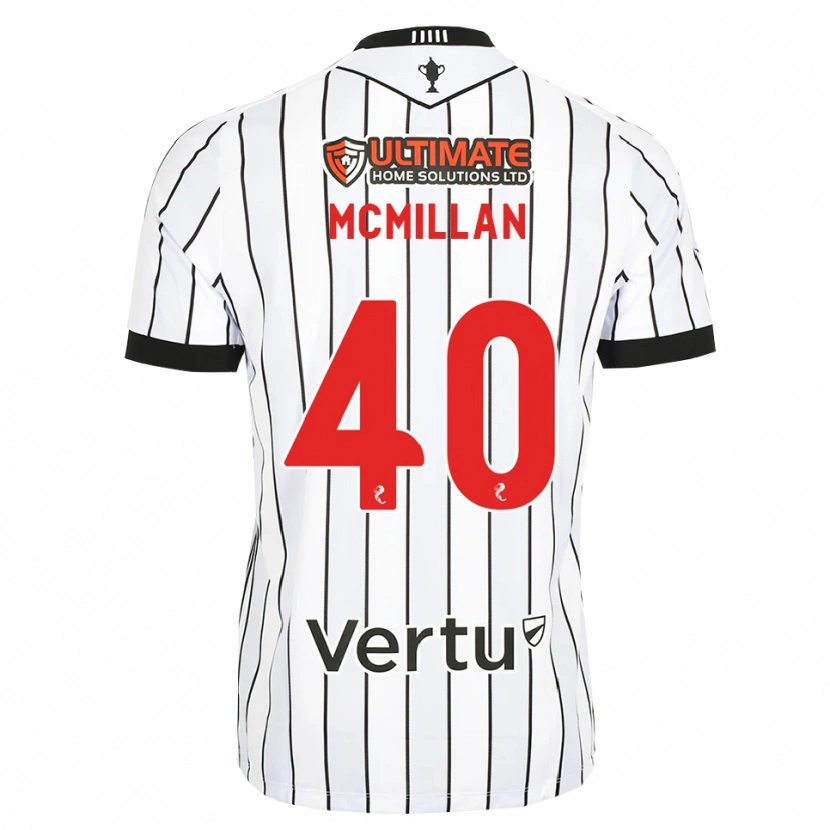 DanxenキッズCaiden Mcmillan#40白黒赤ホームシャツ2026/27ジャージーユニフォーム