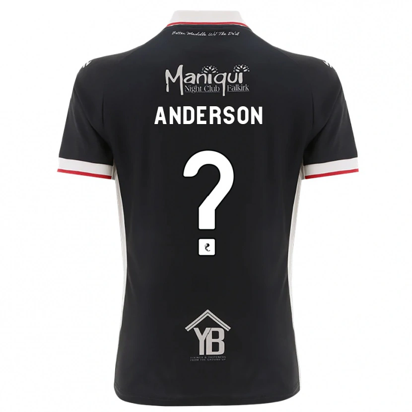DanxenキッズBrogan Anderson#0黒白赤ホームシャツ2026/27ジャージーユニフォーム