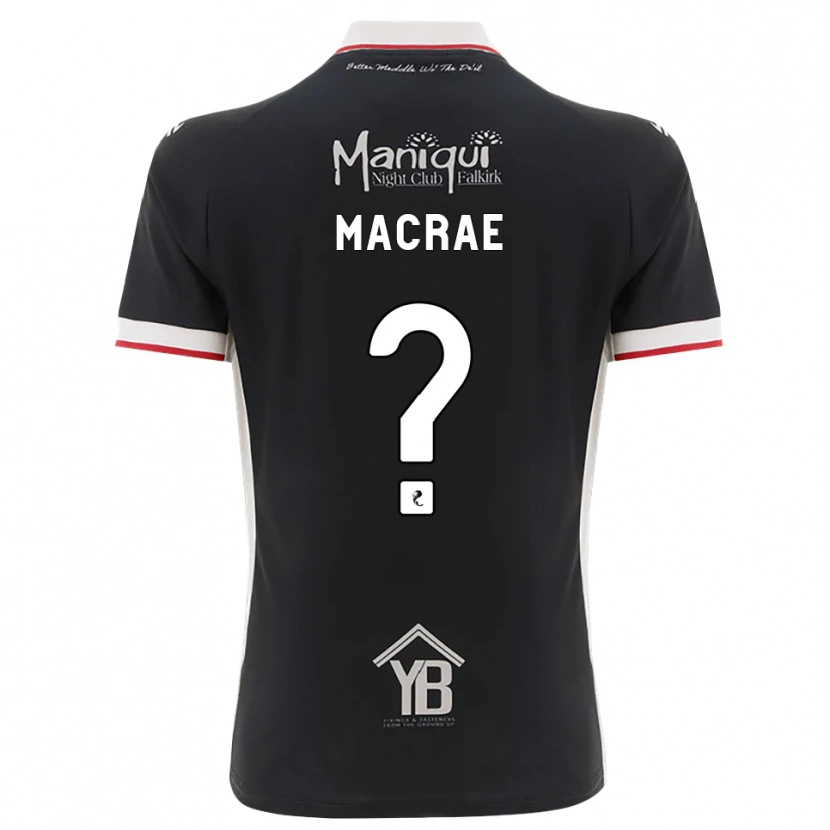 DanxenキッズJane Macrae#0黒白赤ホームシャツ2026/27ジャージーユニフォーム