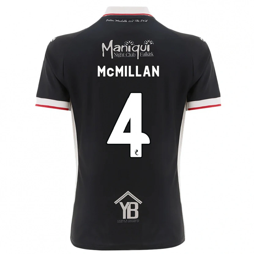 DanxenキッズJack Mcmillan#4黒白赤ホームシャツ2026/27ジャージーユニフォーム