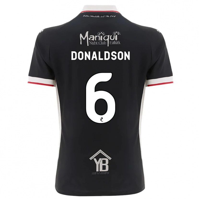 Danxenキッズコル・ドナルドソン#6黒白赤ホームシャツ2026/27ジャージーユニフォーム