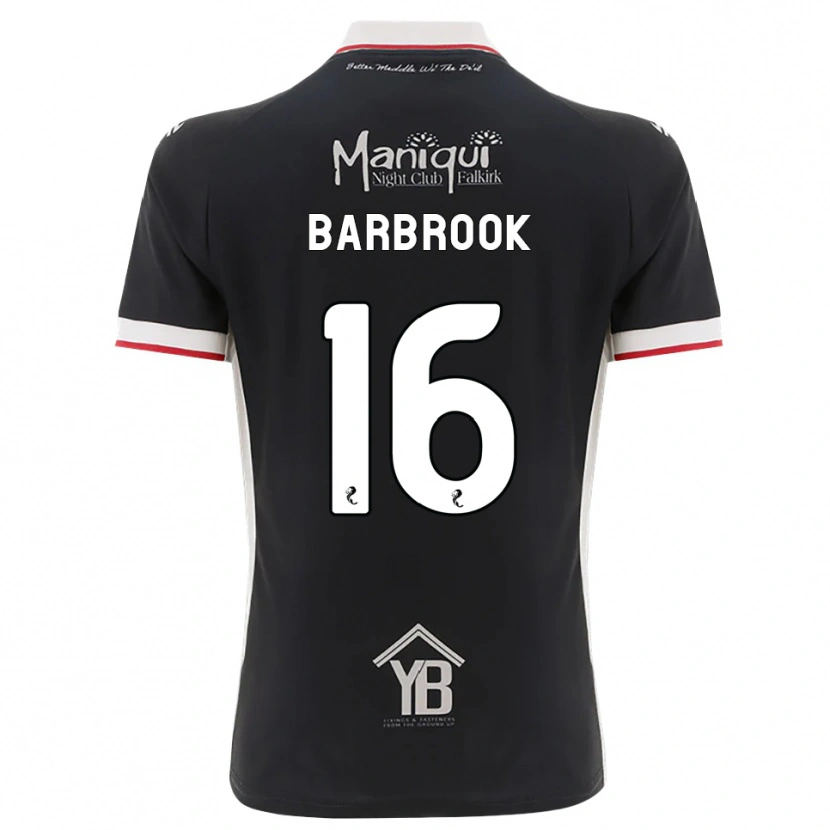 Danxenキッズフィンリー・バーブルック#16黒白赤ホームシャツ2026/27ジャージーユニフォーム