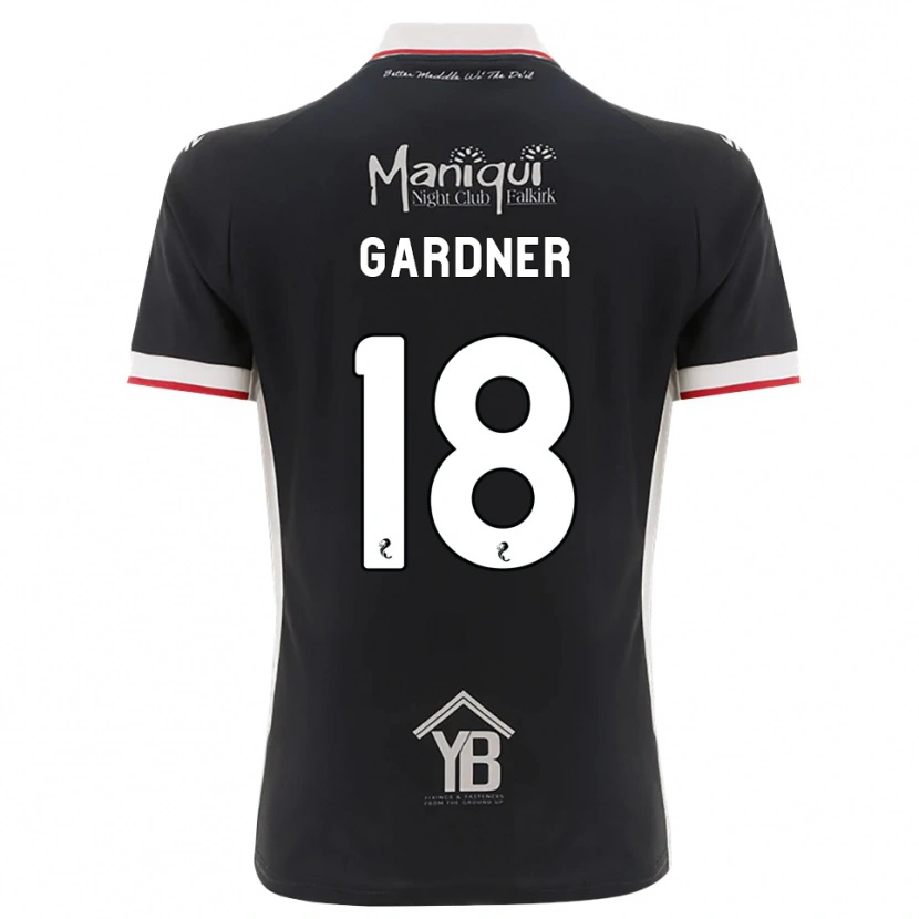 Danxenキッズジョー・ガードナー#18黒白赤ホームシャツ2026/27ジャージーユニフォーム