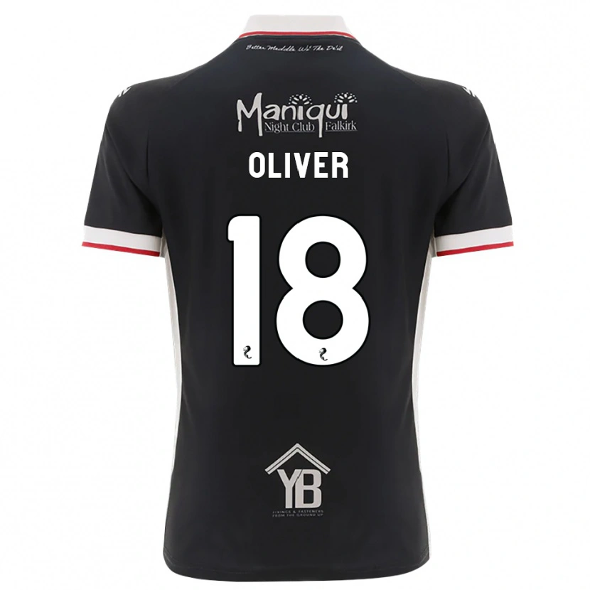 DanxenキッズGary Oliver#18黒白赤ホームシャツ2026/27ジャージーユニフォーム