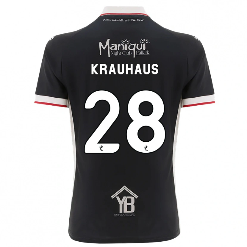 DanxenキッズBen Krauhaus#28黒白赤ホームシャツ2026/27ジャージーユニフォーム