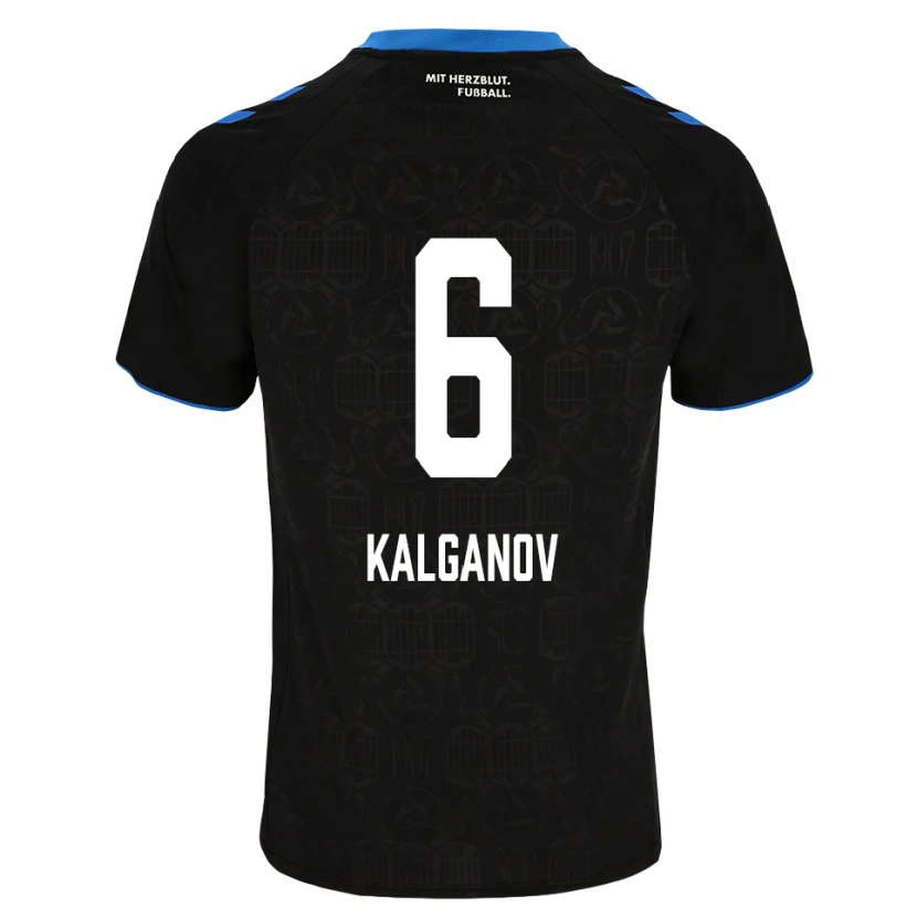 DanxenキッズLevin Kalganov#6ブラック ホワイト レッドホームシャツ2026/27ジャージーユニフォーム