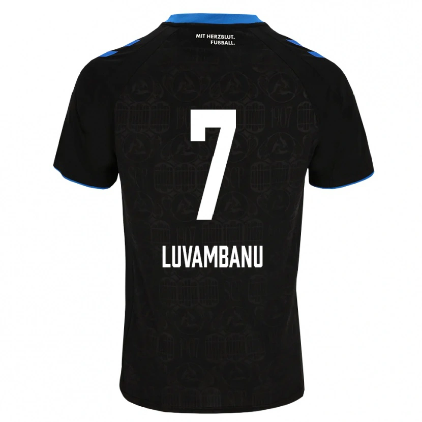 DanxenキッズDanell Luvambanu#7ブラック ホワイト レッドホームシャツ2026/27ジャージーユニフォーム