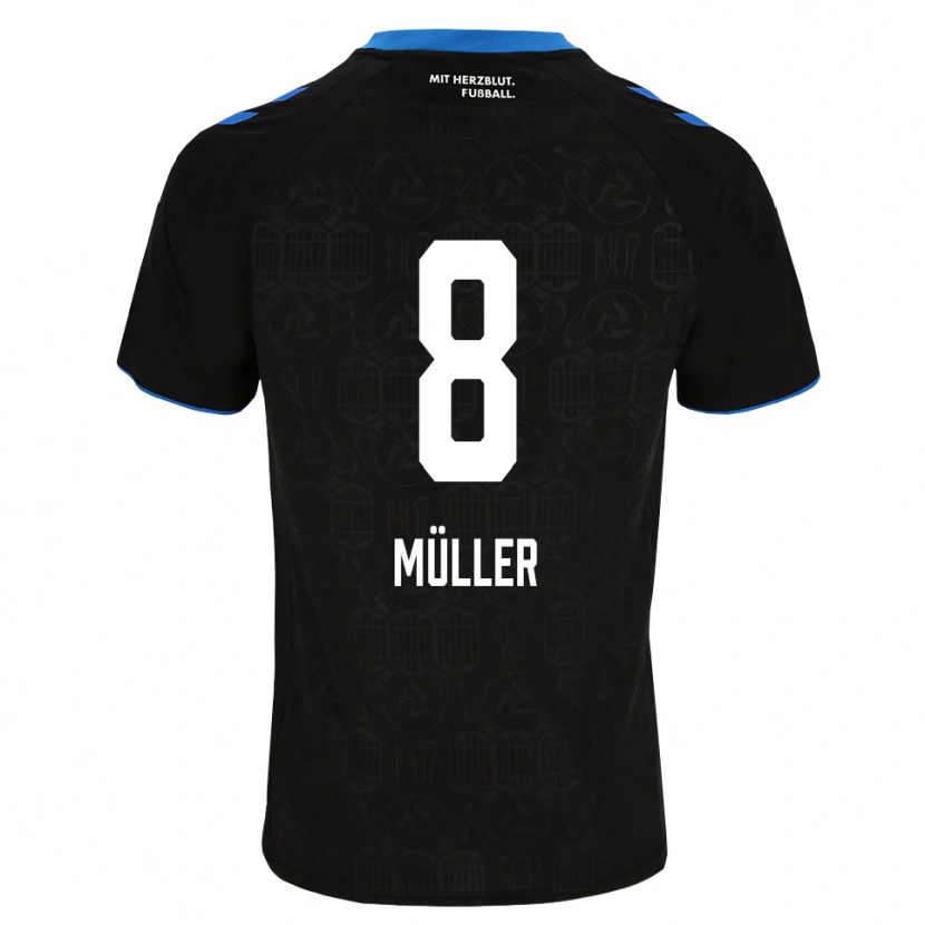 DanxenキッズCarlos Müller#8ブラック ホワイト レッドホームシャツ2026/27ジャージーユニフォーム
