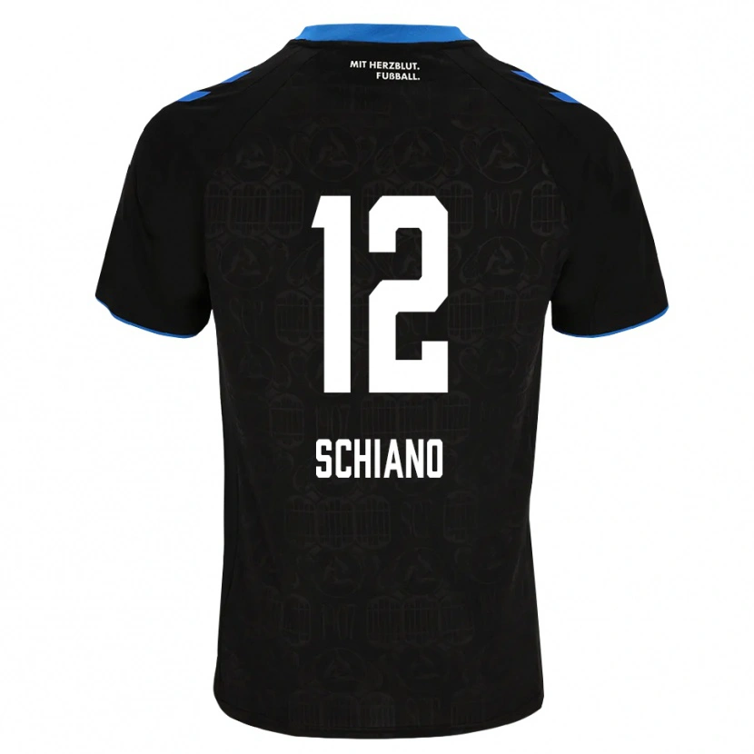 DanxenキッズDamiano Schiano#12ブラック ホワイト レッドホームシャツ2026/27ジャージーユニフォーム