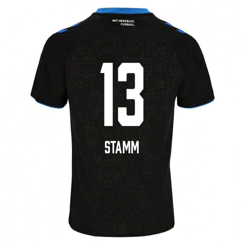 DanxenキッズDavid Stamm#13ブラック ホワイト レッドホームシャツ2026/27ジャージーユニフォーム