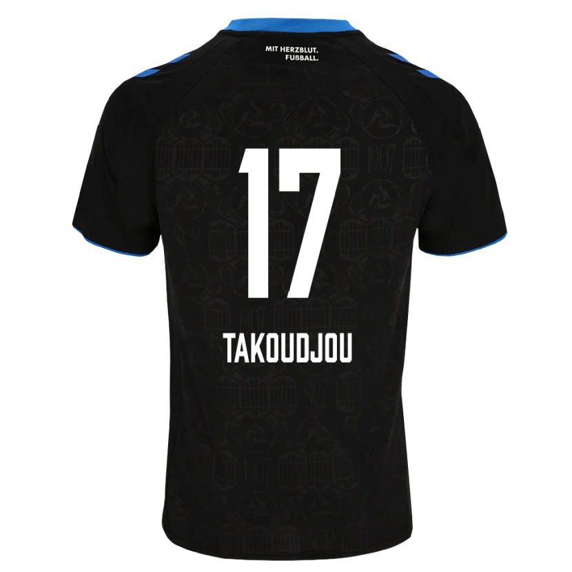 DanxenキッズAlan Takoudjou Somolinos#17ブラック ホワイト レッドホームシャツ2026/27ジャージーユニフォーム
