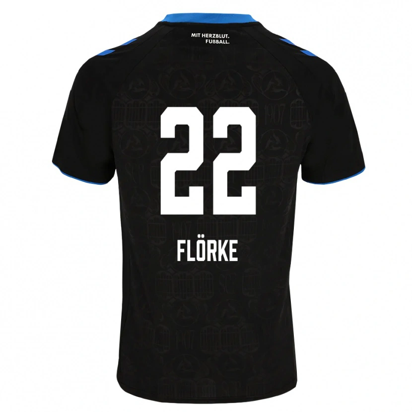 DanxenキッズLuis Flörke#22ブラック ホワイト レッドホームシャツ2026/27ジャージーユニフォーム