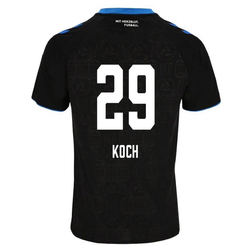 DanxenキッズHenrik Koch#29ブラック ホワイト レッドホームシャツ2026/27ジャージーユニフォーム
