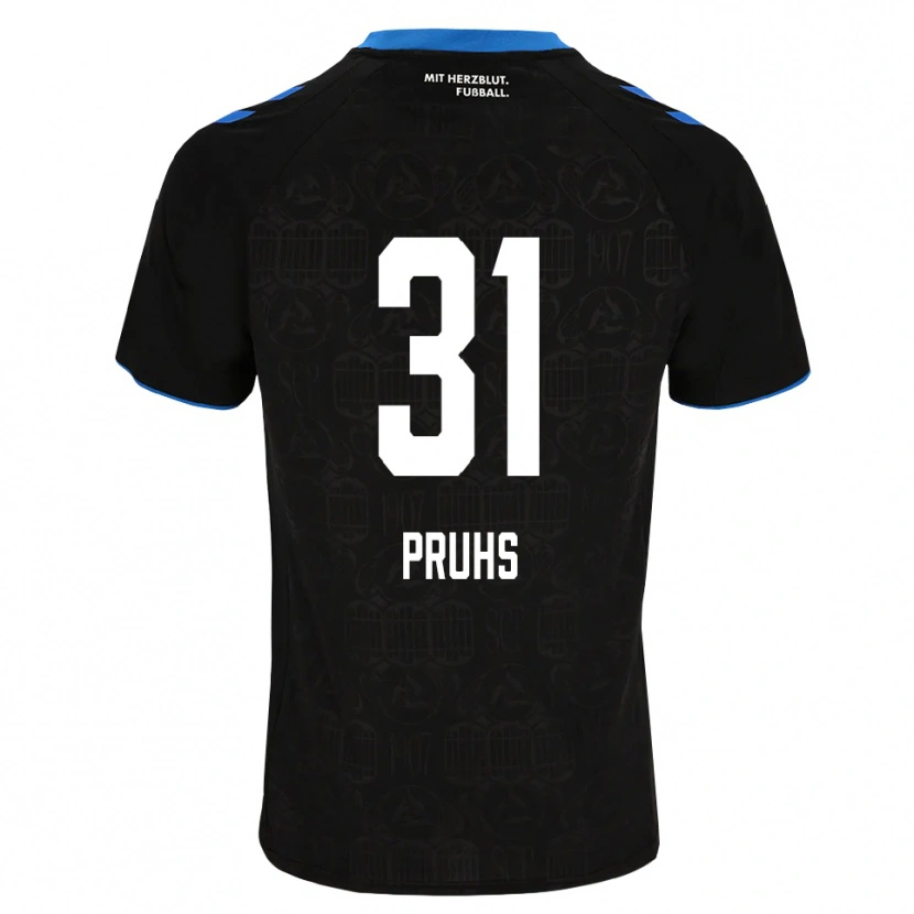DanxenキッズFlorian Pruhs#31ブラック ホワイト レッドホームシャツ2026/27ジャージーユニフォーム