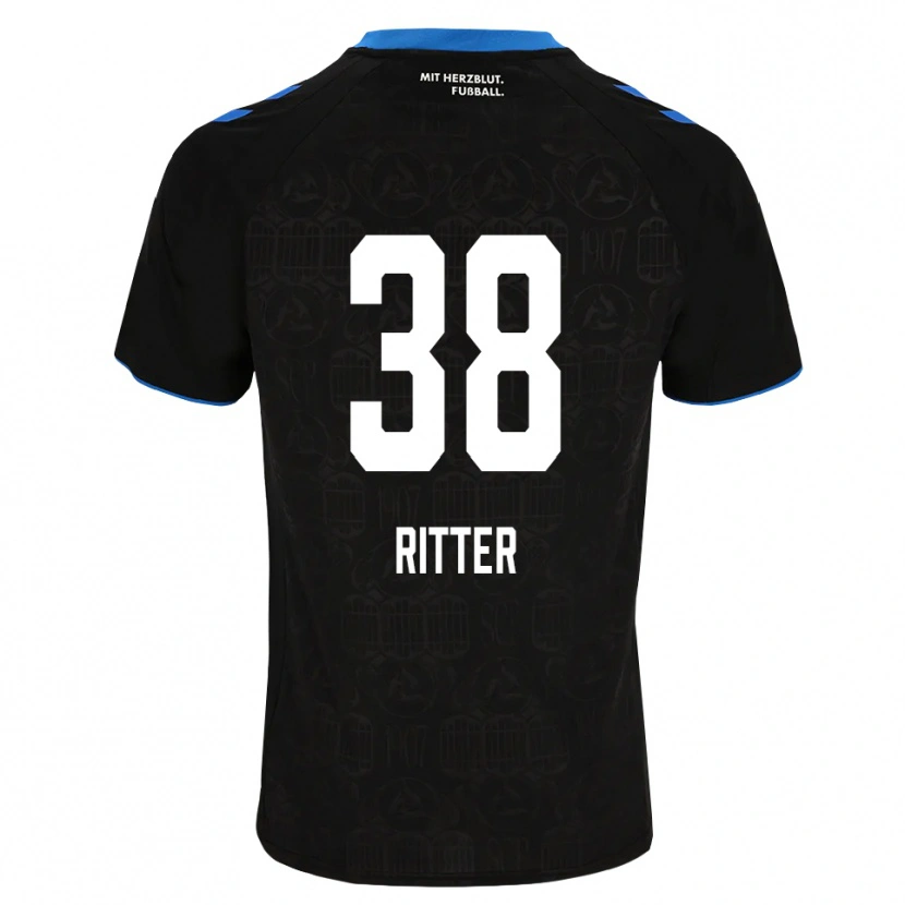 DanxenキッズMax Ritter#38ブラック ホワイト レッドホームシャツ2026/27ジャージーユニフォーム