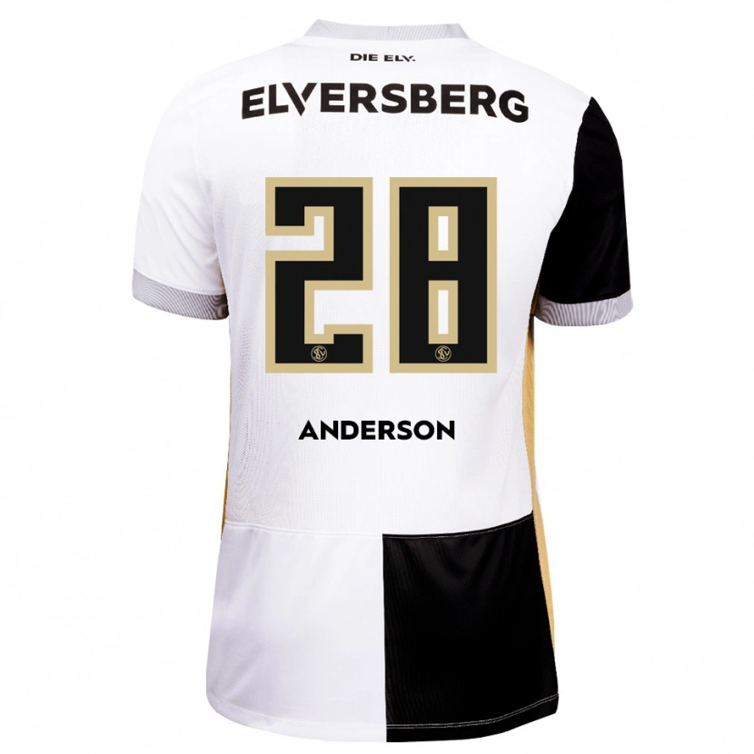 DanxenキッズMira Anderson#28ブラック ホワイト ブラウンホームシャツ2026/27ジャージーユニフォーム