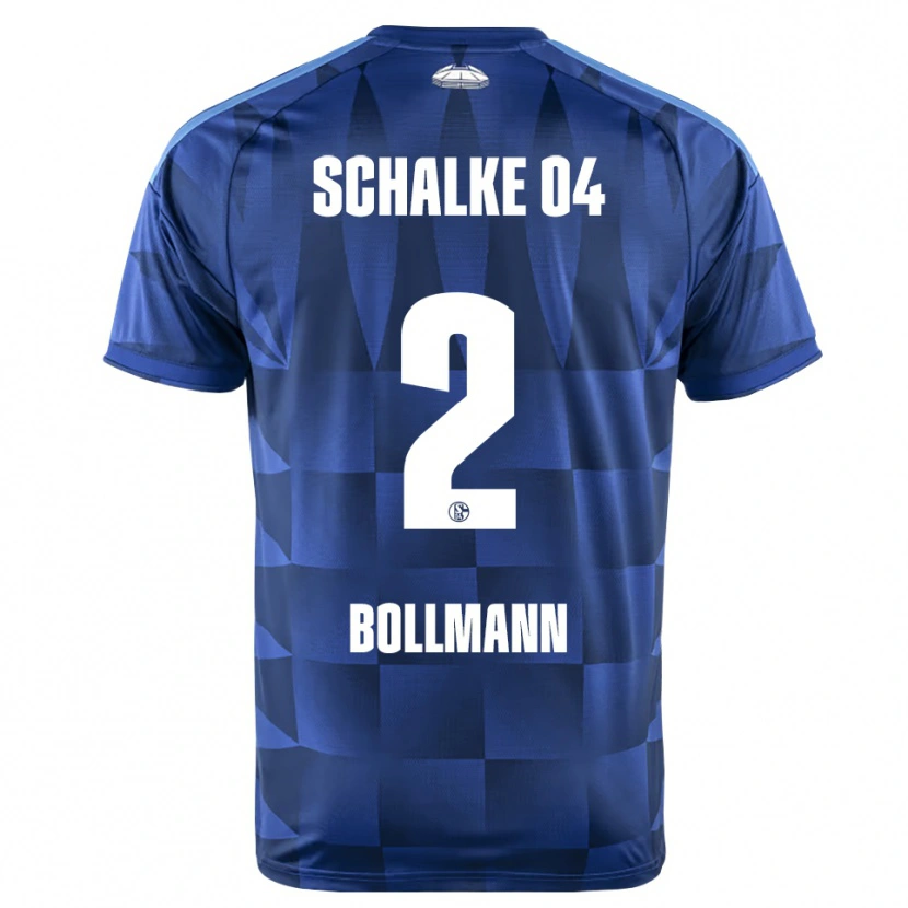 DanxenキッズNathalie Bollmann#2ダークブルー イエロー ホワイトホームシャツ2026/27ジャージーユニフォーム