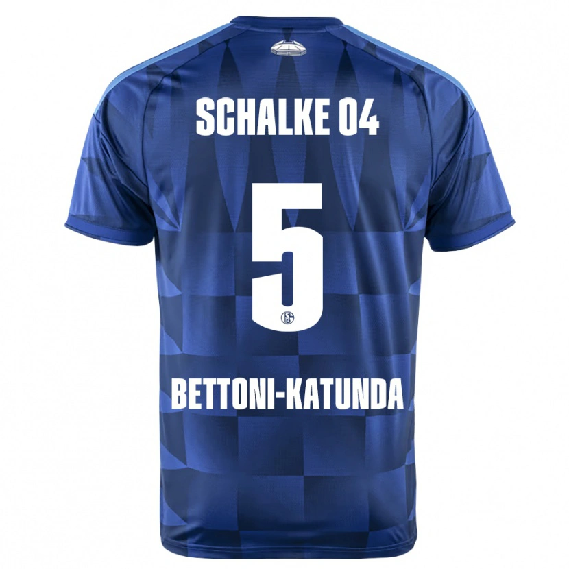 DanxenキッズClaudio Bettoni-Katunda#5ダークブルー イエロー ホワイトホームシャツ2026/27ジャージーユニフォーム