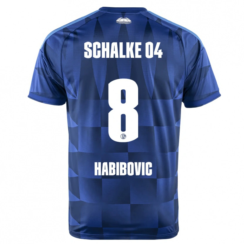 DanxenキッズEdina Habibovic#8ダークブルー イエロー ホワイトホームシャツ2026/27ジャージーユニフォーム