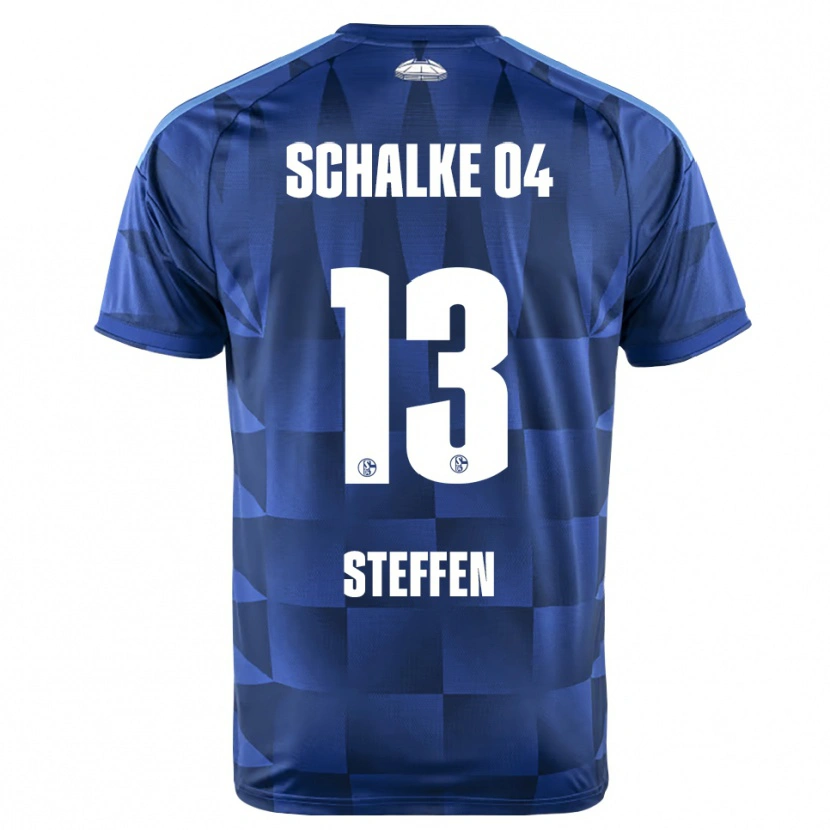 DanxenキッズKjell Steffen#13ダークブルー イエロー ホワイトホームシャツ2026/27ジャージーユニフォーム