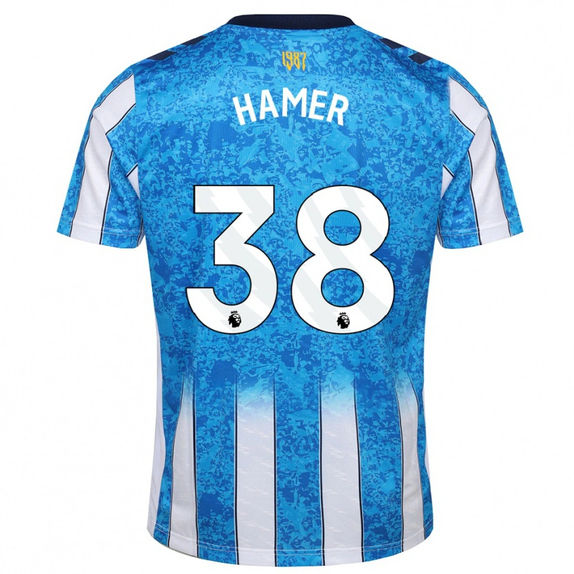 Danxenキッズグスタボ・ハメル#38ホワイト ブルー オレンジホームシャツ2026/27ジャージーユニフォーム