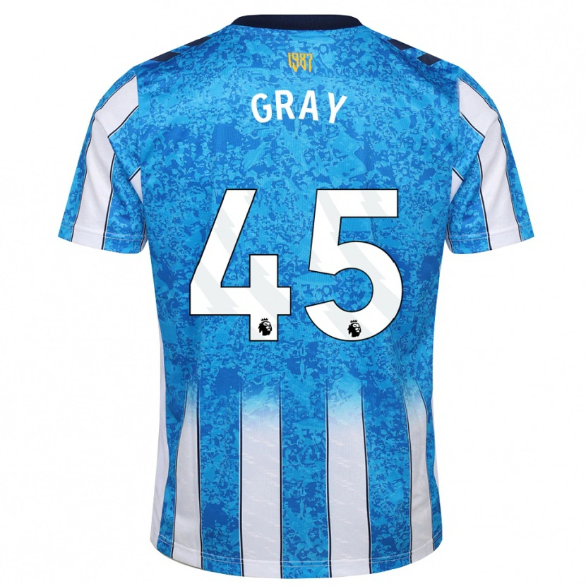 DanxenキッズHarrison Gray#45ホワイト ブルー オレンジホームシャツ2026/27ジャージーユニフォーム