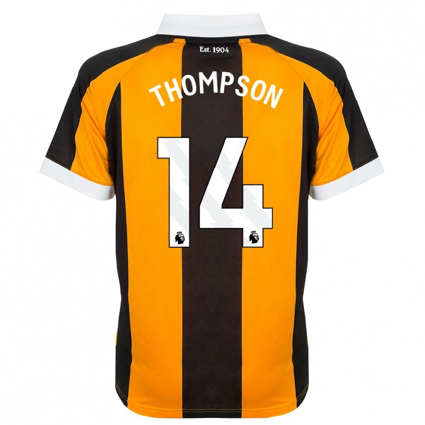 DanxenキッズKatie Thompson#14オレンジ ブラック ホワイトホームシャツ2026/27ジャージーユニフォーム