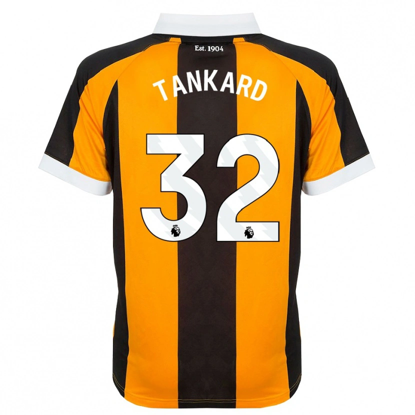 DanxenキッズLily Tankard#32オレンジ ブラック ホワイトホームシャツ2026/27ジャージーユニフォーム