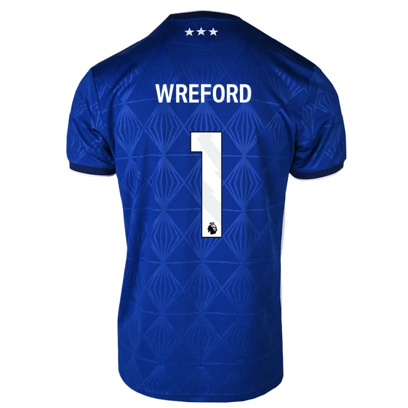 DanxenキッズRuben Wreford#1ミディアムブルー ホワイト レッドホームシャツ2026/27ジャージーユニフォーム