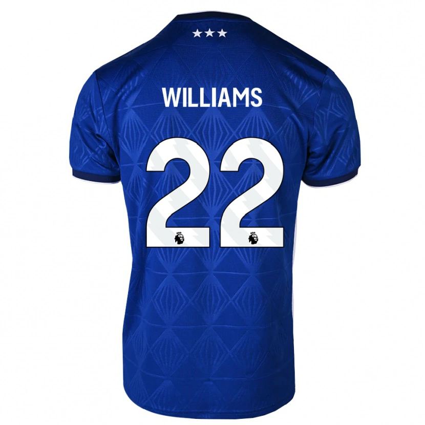 DanxenキッズEvie Williams#22ミディアムブルー ホワイト レッドホームシャツ2026/27ジャージーユニフォーム