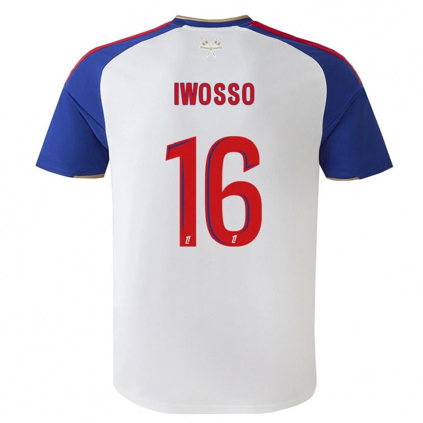 DanxenキッズMathis Iwosso#16ロイヤルブルー レッド ホワイトホームシャツ2026/27ジャージーユニフォーム