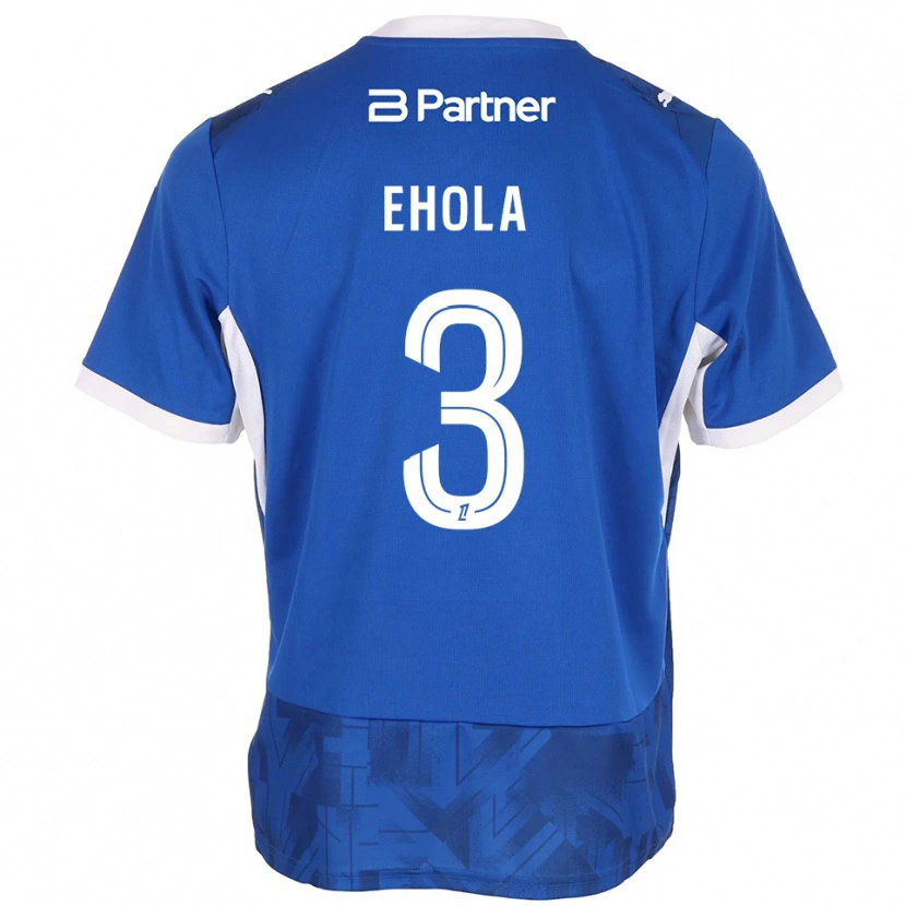 DanxenキッズAnge Ehola#3ミディアムブルー ホワイトホームシャツ2026/27ジャージーユニフォーム