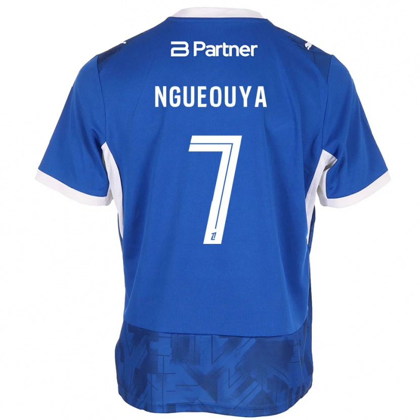 DanxenキッズAnthony N'gueouya#7ミディアムブルー ホワイトホームシャツ2026/27ジャージーユニフォーム