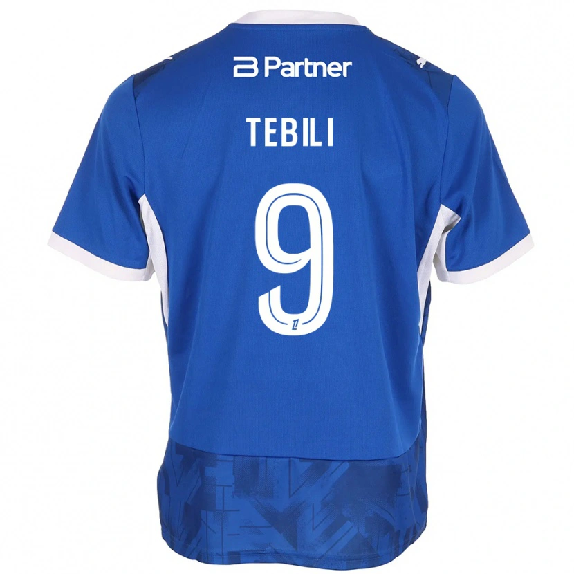 DanxenキッズDavid Tebili#9ミディアムブルー ホワイトホームシャツ2026/27ジャージーユニフォーム