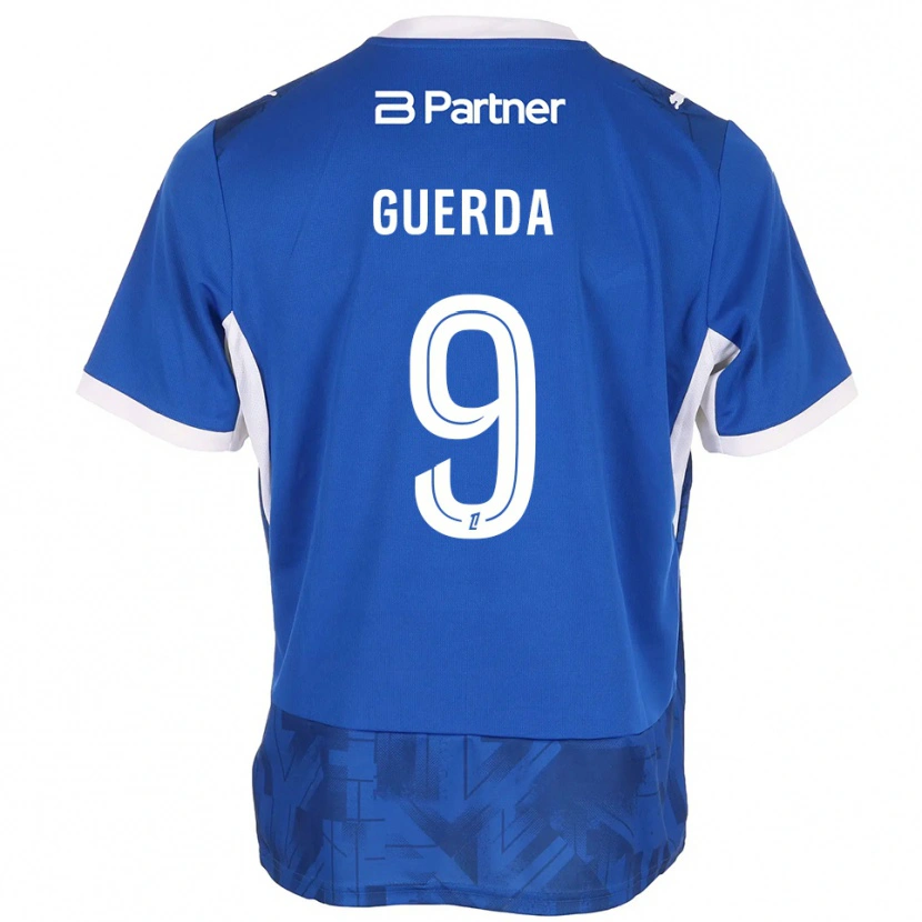 DanxenキッズRylan Guerda#9ミディアムブルー ホワイトホームシャツ2026/27ジャージーユニフォーム