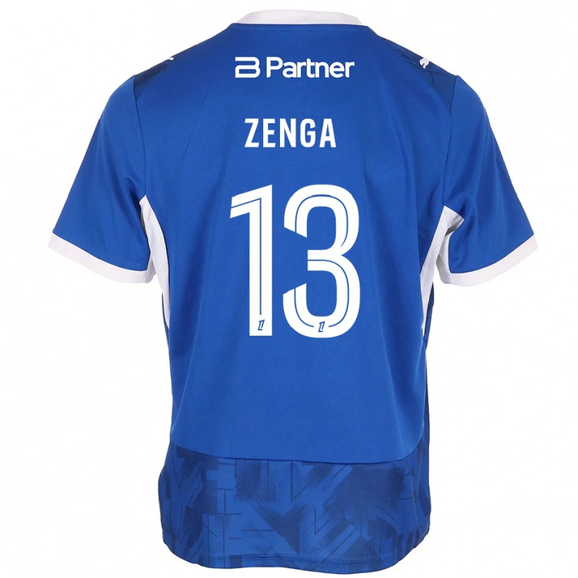 DanxenキッズPreston Zenga#13ミディアムブルー ホワイトホームシャツ2026/27ジャージーユニフォーム