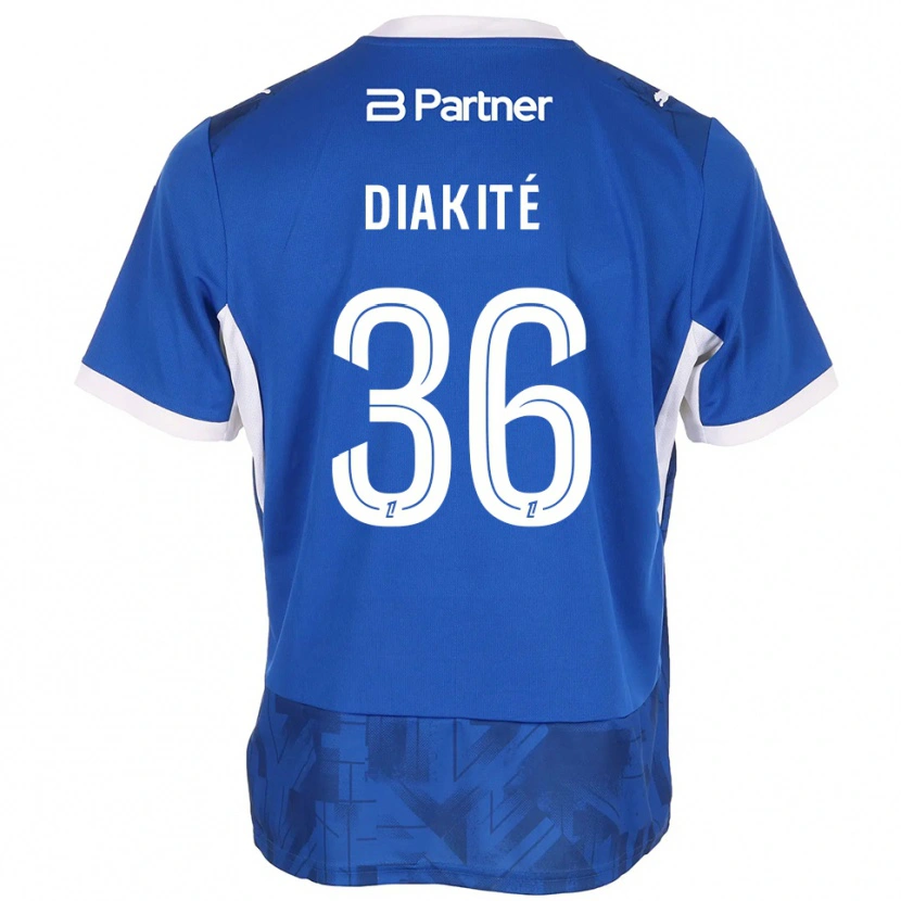 DanxenキッズAmadou Diakité#36ミディアムブルー ホワイトホームシャツ2026/27ジャージーユニフォーム