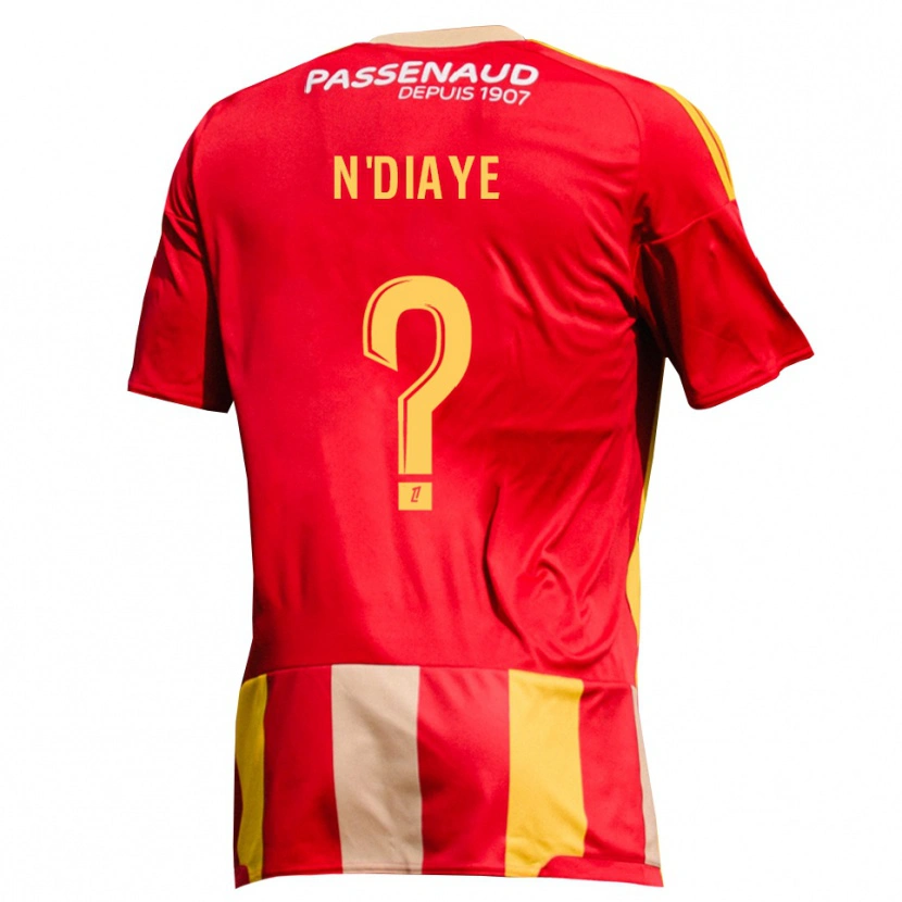 DanxenキッズCaryl N'diaye#0レッド イエロー グリーンホームシャツ2026/27ジャージーユニフォーム