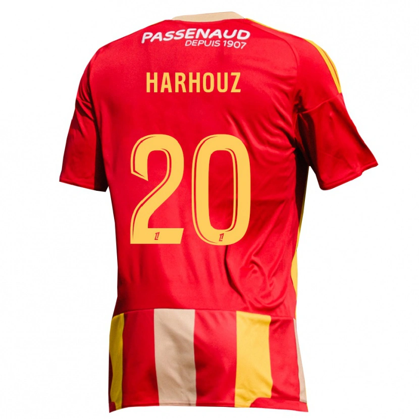 DanxenキッズWilliam Harhouz#20レッド イエロー グリーンホームシャツ2026/27ジャージーユニフォーム