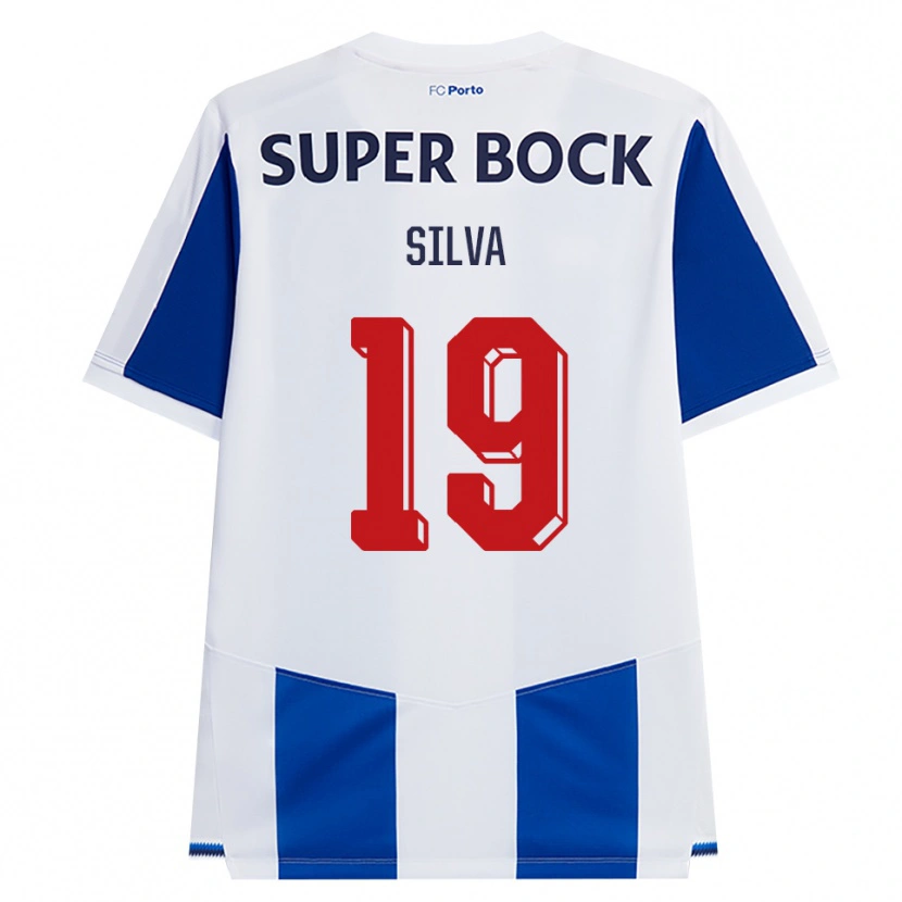 DanxenキッズAndré Silva#19ブルー ホワイト レッドホームシャツ2026/27ジャージーユニフォーム