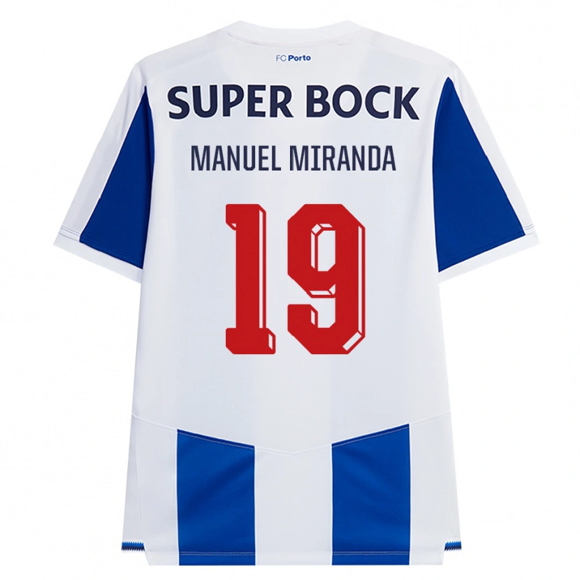DanxenキッズManuel Miranda#19ブルー ホワイト レッドホームシャツ2026/27ジャージーユニフォーム