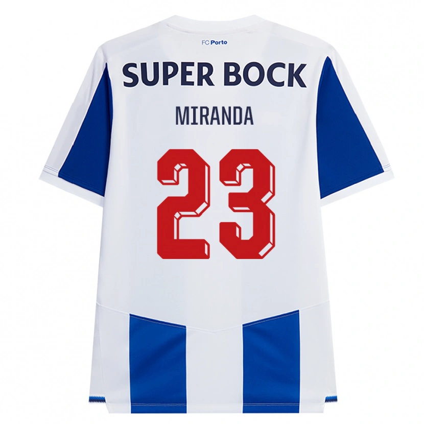 DanxenキッズJoão Miranda#23ブルー ホワイト レッドホームシャツ2026/27ジャージーユニフォーム