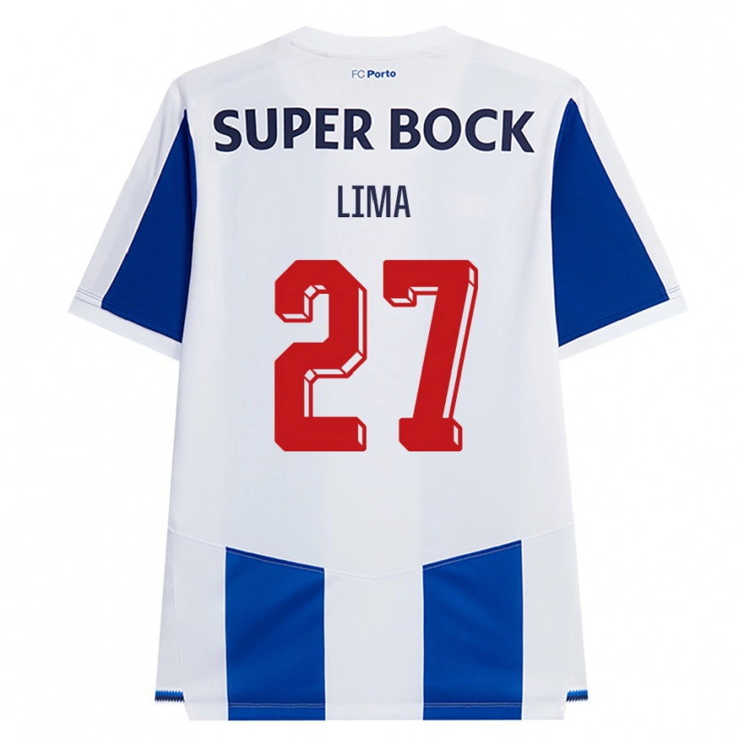 DanxenキッズCláudia Lima#27ブルー ホワイト レッドホームシャツ2026/27ジャージーユニフォーム