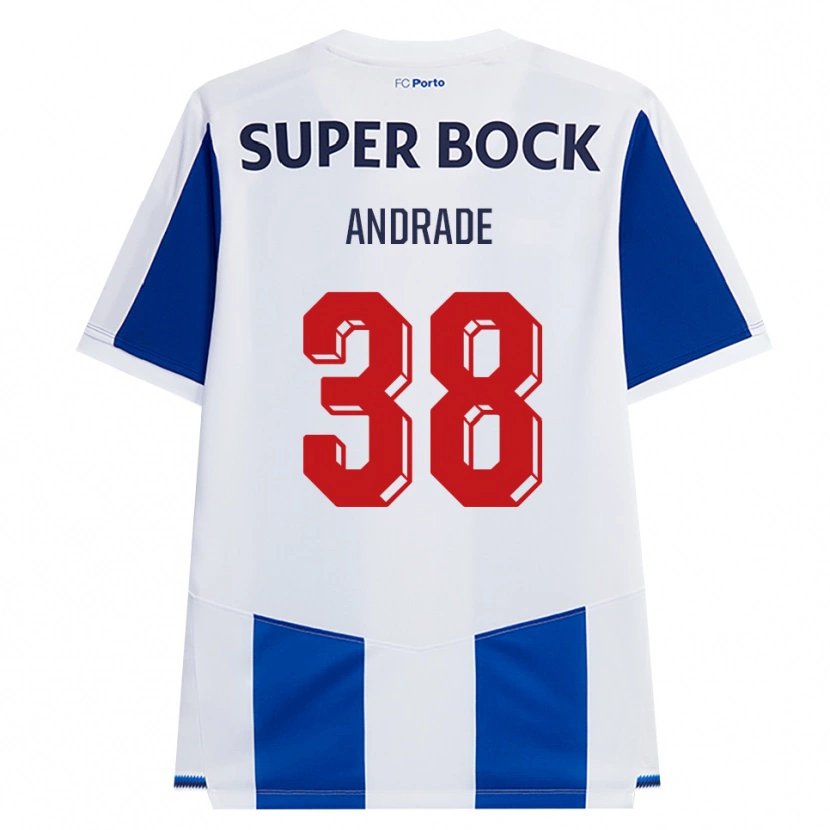 Danxenキッズフェルナンド・アンドラーデン・ドス・サントス#38ブルー ホワイト レッドホームシャツ2026/27ジャージーユニフォーム