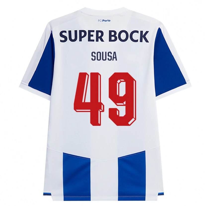 DanxenキッズGonçalo Sousa#49ブルー ホワイト レッドホームシャツ2026/27ジャージーユニフォーム
