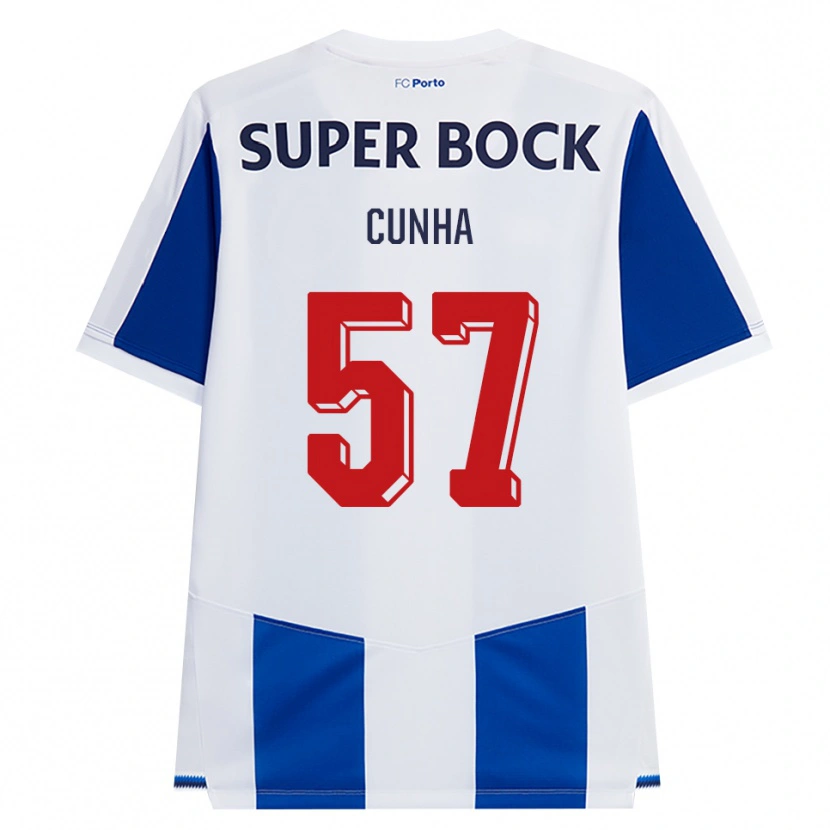 Danxenキッズドワーティ・ロープス・クンハ#57ブルー ホワイト レッドホームシャツ2026/27ジャージーユニフォーム